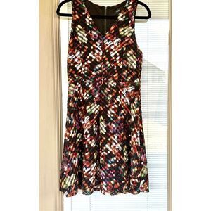 Mossimo multi color sleeveless dress Fit and flare Size M